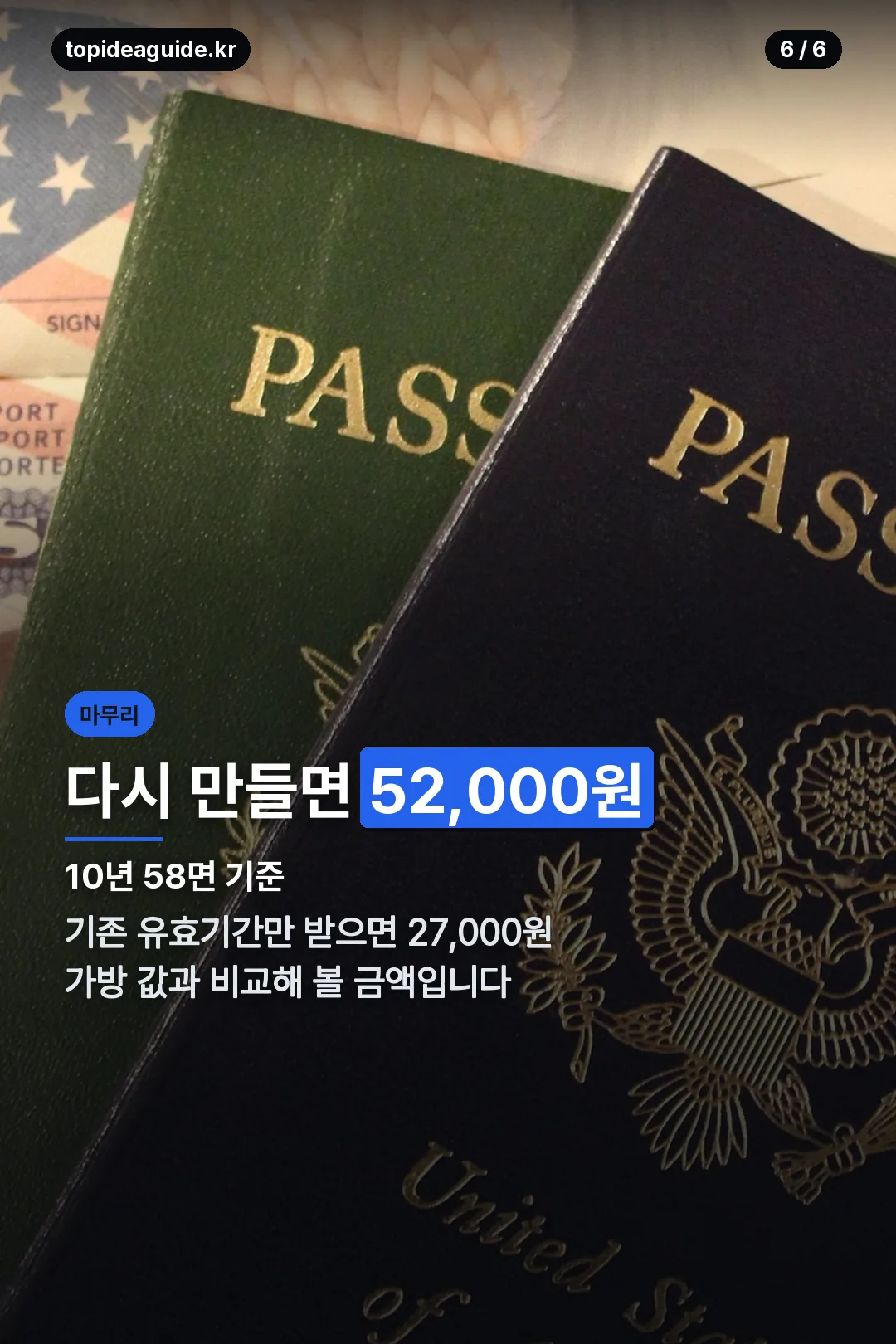 여권 재발급 수수료