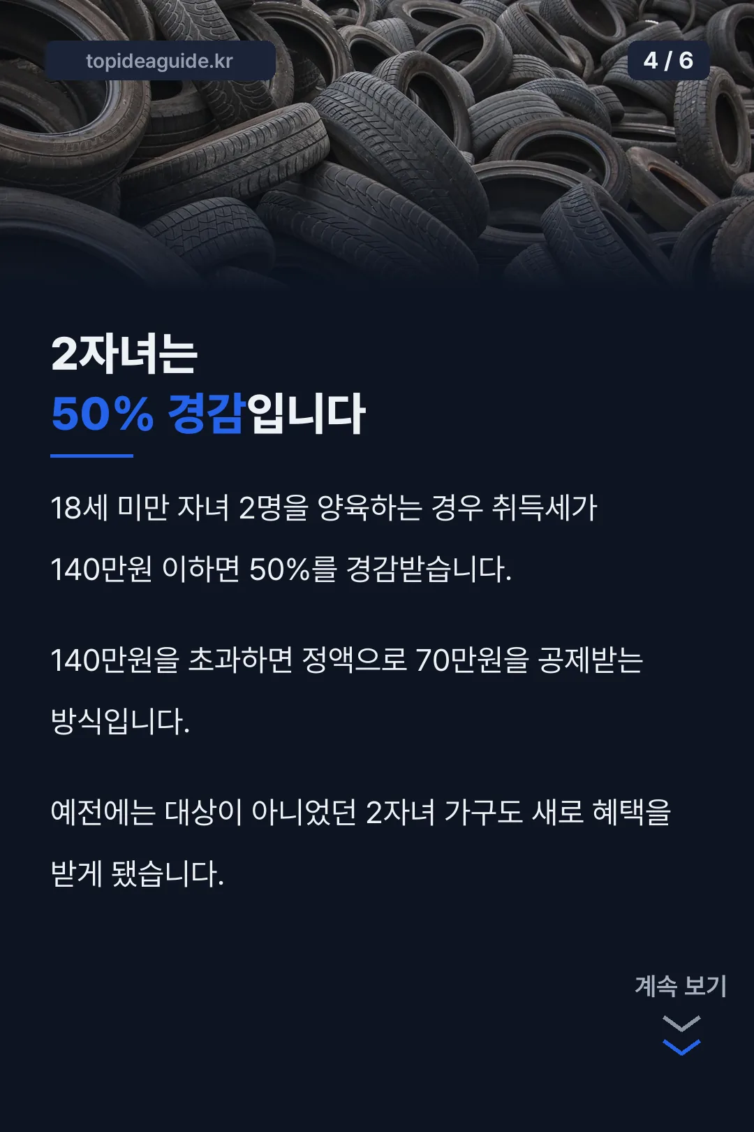 2자녀 50% 경감 설명