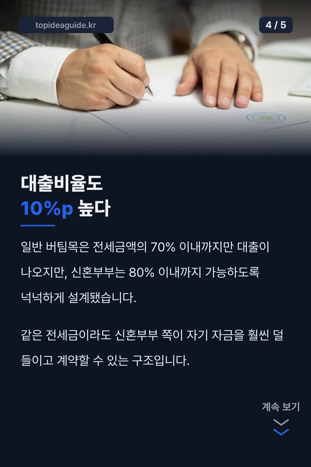 대출비율 10%p 차이