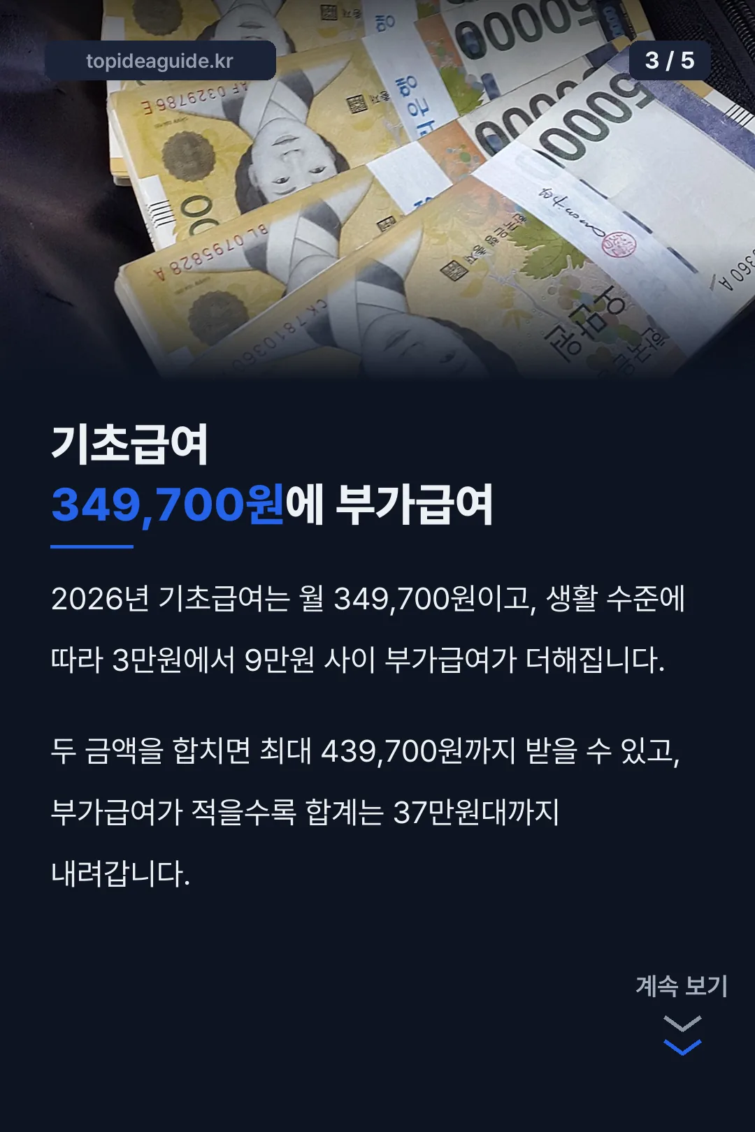 기초급여 349,700원 수치