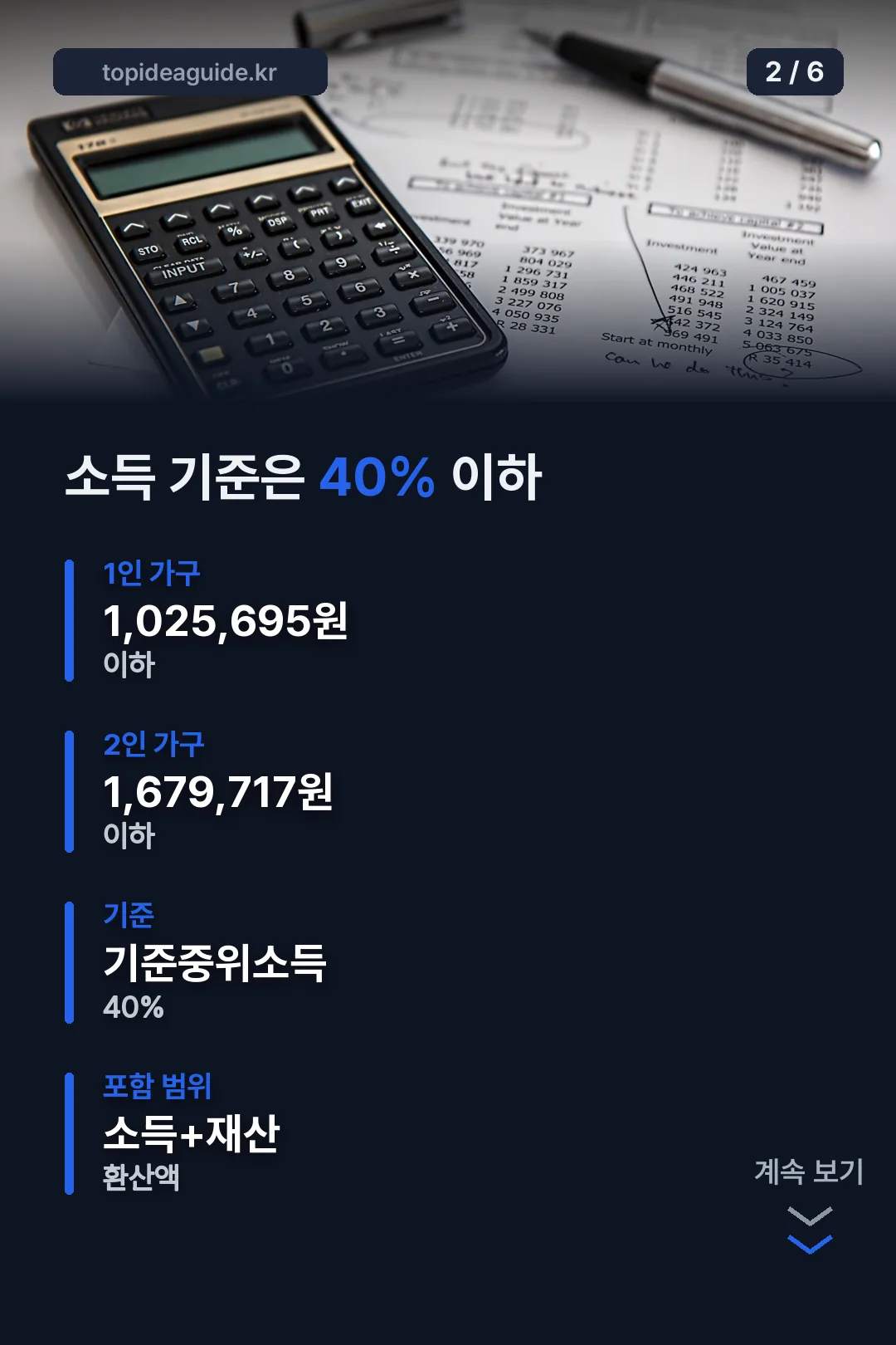 소득 기준 40% 표